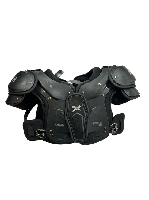 Vist Large View of Product Image Which is Used Xenith FLYTE 2 TD FB SP SM FB Shoulder Pads Black SM