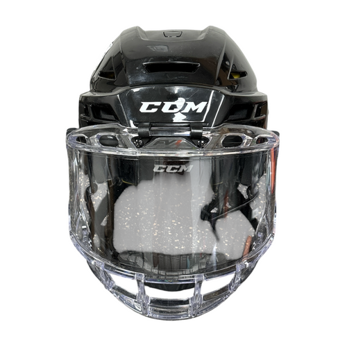 Vist Large View of Product Image Which is Used CCM TACKS 310 + VISOR Helmet Full Visor Combo Black LG