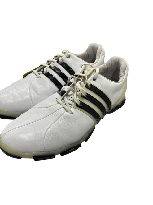 Vist Large View of Product Image Which is Used Adidas Mens Golf Shoes White And Black Senior 10.5