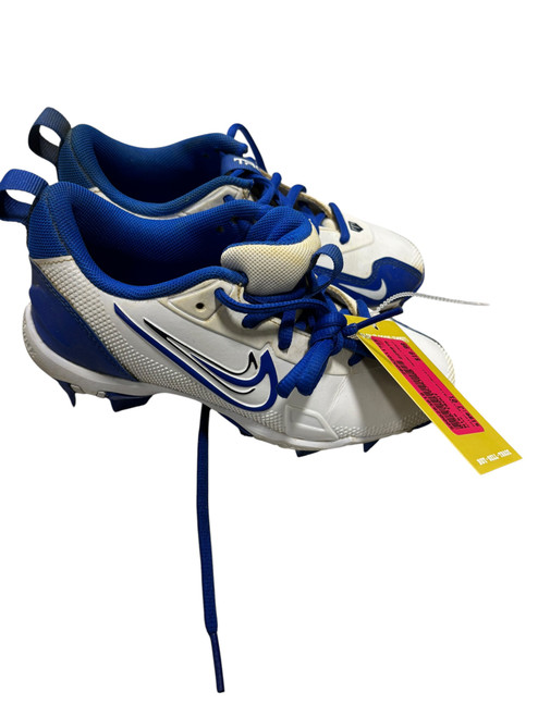 Vist Large View of Product Image Which is Used Nike TROUT BB/SB Cleats White/Black/Royal Junior 01