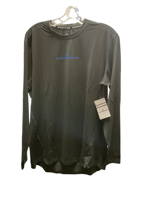 Vist Large View of Product Image Which is New Sher-wood Hat Trick Compression Hockey Tops Senior Grey LG