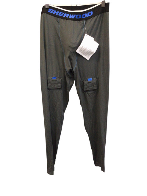 Vist Large View of Product Image Which is New Sher-wood Hat Trick Pant With Tabs Senior Hockey Bottom LG