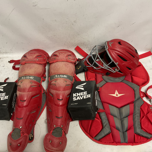 Vist Large View of Product Image Which is Used All-Star SYSTEM 7 12-16 Catchers Set Red Intermediate