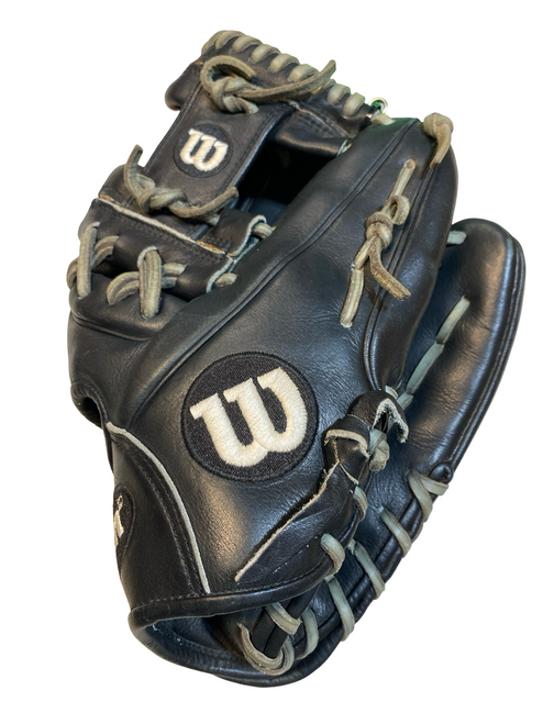 Vist Large View of Product Image Which is Used Wilson A2000 BB/SB Glove RH Throw Black 11 1/2"