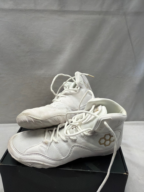 Vist Large View of Product Image Which is Used Rudis ALL I SEE IS GOLD Wrestling Shoes White Senior 11.5