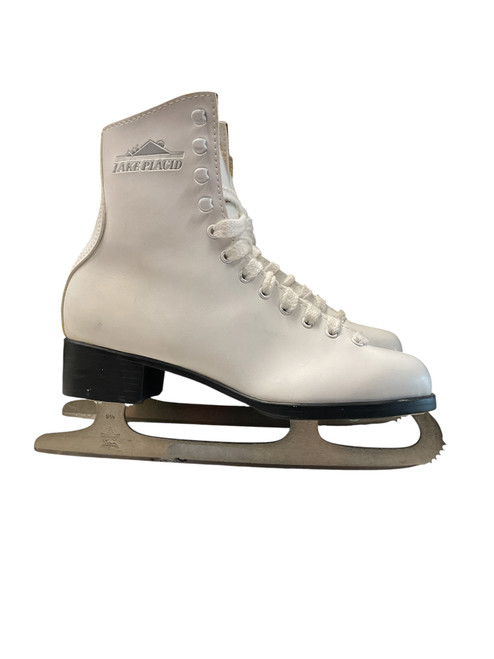 Vist Large View of Product Image Which is Used Lake Placid FIGURE SKATE SZ 6 WomensFigure Skate White Senior 6