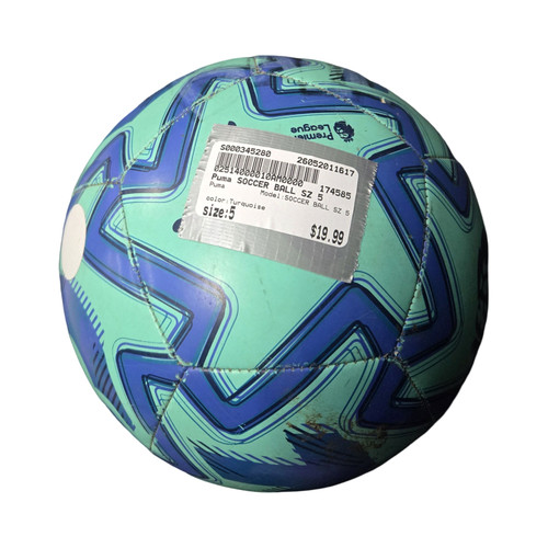 Vist Large View of Product Image Which is Used Puma SOCCER BALL SZ 5 All Size Soccer Ball Turquoise 5