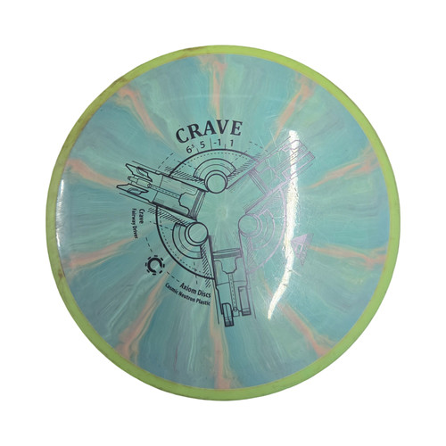 Vist Large View of Product Image Which is Used Axiom CRAVE COSMIC NEUTRON Disc Golf Driver Turquoise