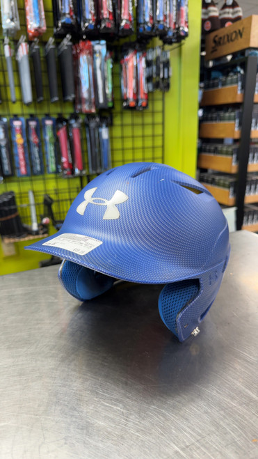 Vist Large View of Product Image Which is Used Under Armour BATTING HELMET Batting Helmet No Mask Royal Blue SM