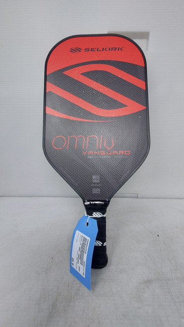 Vist Large View of Product Image Which is Used Selkirk OMNI VANGUARD Pickleball Racquet Red
