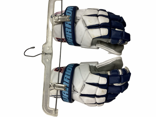 Vist Large View of Product Image Which is Used Warrior NEMESIS GOALIE Lacrosse Gloves Mens Navy Blue LG