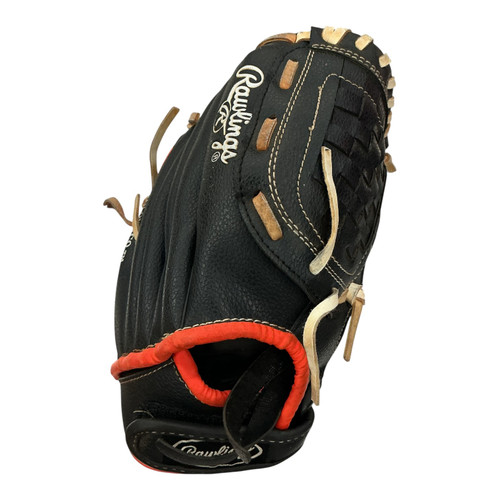 Vist Large View of Product Image Which is Used Rawlings PLAYER SERIES BB/SB Glove RH Throw Black 10 1/2"