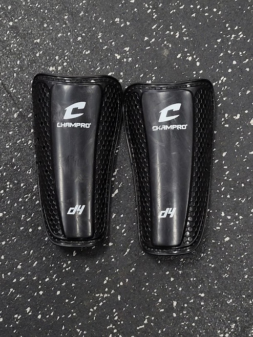 Vist Large View of Product Image Which is Used Champro Soccer Shin Guards Youth Black LG