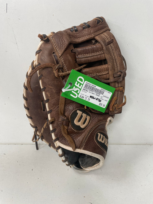 Vist Large View of Product Image Which is Used Wilson A900 BB/SB First Base LH Throw Brown 12"