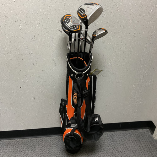 Vist Large View of Product Image Which is Used Maxfli VARSITY Teen Package Set RH Black And Orange 9 Piece