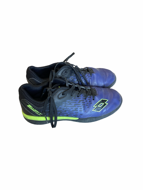 Vist Large View of Product Image Which is Lotto Soccer Indoor Shoes Navy Blue Junior 02
