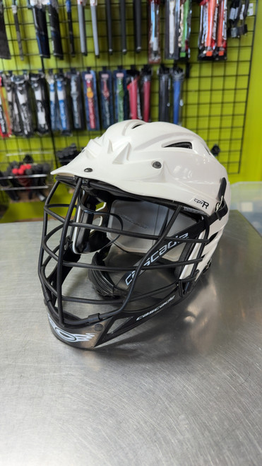 Vist Large View of Product Image Which is Used Cascade CPVR Lacrosse Helmet White One Size