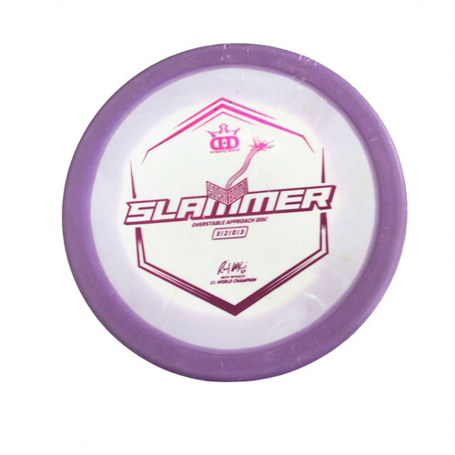 Vist Large View of Product Image Which is Used Dynamic Discs SLAMMER Disc Golf Putter White