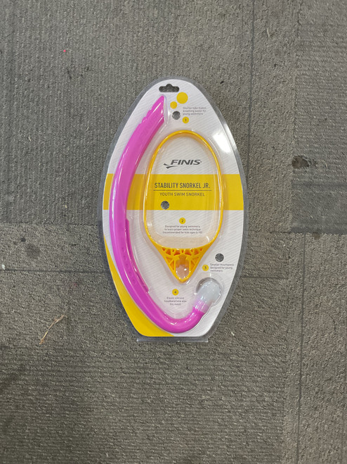 Vist Large View of Product Image Which is Used Finis STABILITY SNORKEY JR Underwater Snorkel Pink