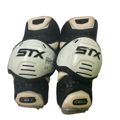 Vist Large View of Product Image Which is Used STX CELL Lacrosse Arm Pads/Guards White MD