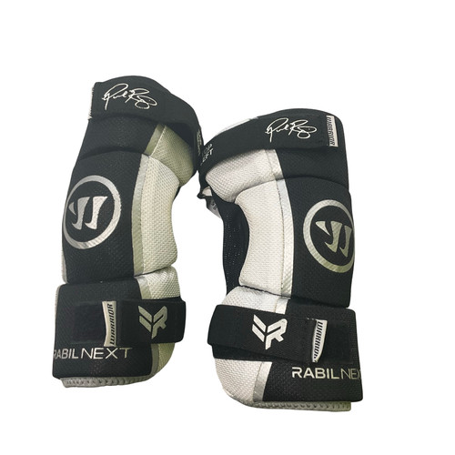 Vist Large View of Product Image Which is Used Warrior RABIL NEXT YTH Lacrosse Arm Pads/Guards Black SM