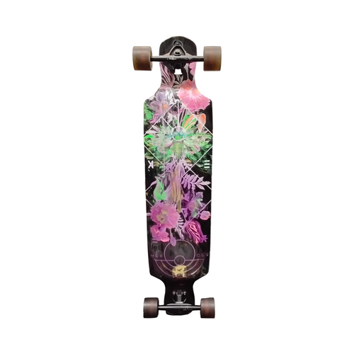 Vist Large View of Product Image Which is Used ZUMIEZ BOTANICAL TRIP MERCER Longboard Black Long