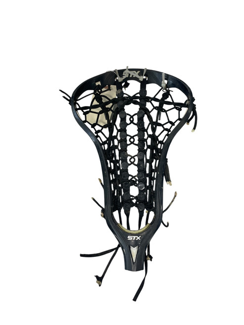 Vist Large View of Product Image Which is Used STX 7075 Men's Attack/Midfield Lacrosse Stick Black, head, front
