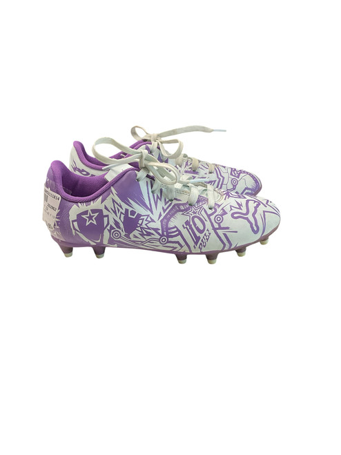 Vist Large View of Product Image Which is Used Puma PULL SIC SZ Y 13 Soccer Cleats Purple And White Youth 13.0