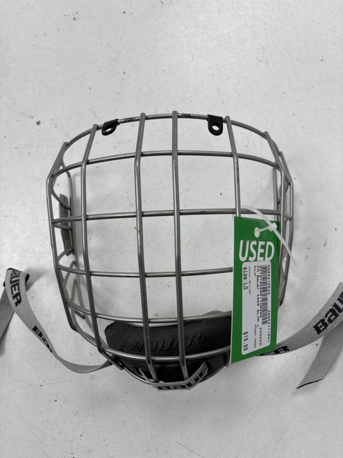 Vist Large View of Product Image Which is Used Bauer 4000 Hockey Wire Mask Silver LG
