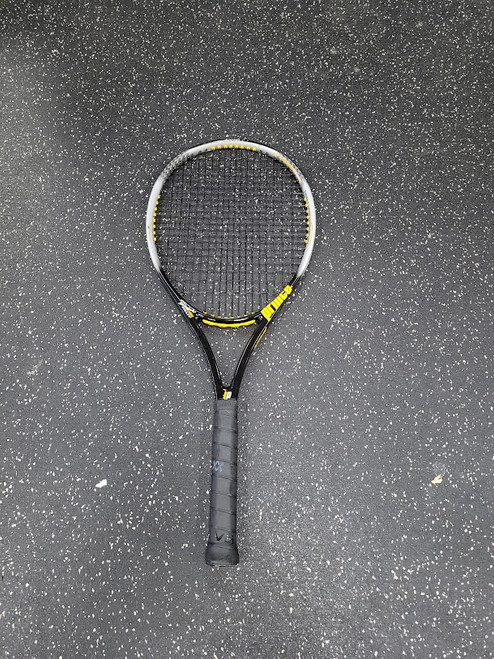 Vist Large View of Product Image Which is Used Prince LONGBODY Adult Tennis Racquet Black 4 3/8"