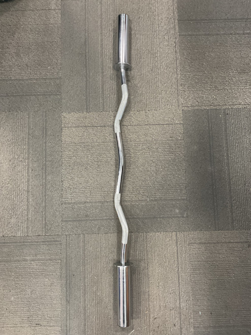 Vist Large View of Product Image Which is Used Exercise Olympic Curl Bar 48"