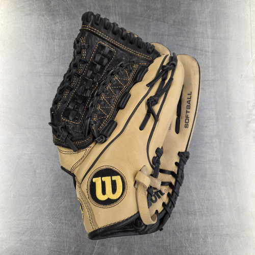 Vist Large View of Product Image Which is Used Wilson A1000 GLOVE BB/SB Glove RH Throw Brown 13"