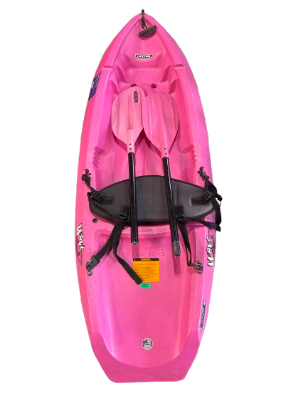Vist Large View of Product Image Which is Used Lifetime LIFETIME WAVE - 6FT YTH KAYAK W/OAR Kayak Pink 8Ft