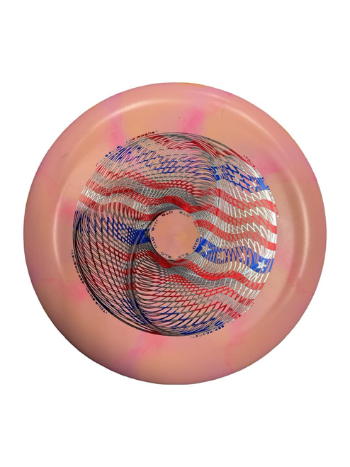 Vist Large View of Product Image Which is Used Discraft SWIRL ESP MAGNET Disc Golf Putter Pink 174g