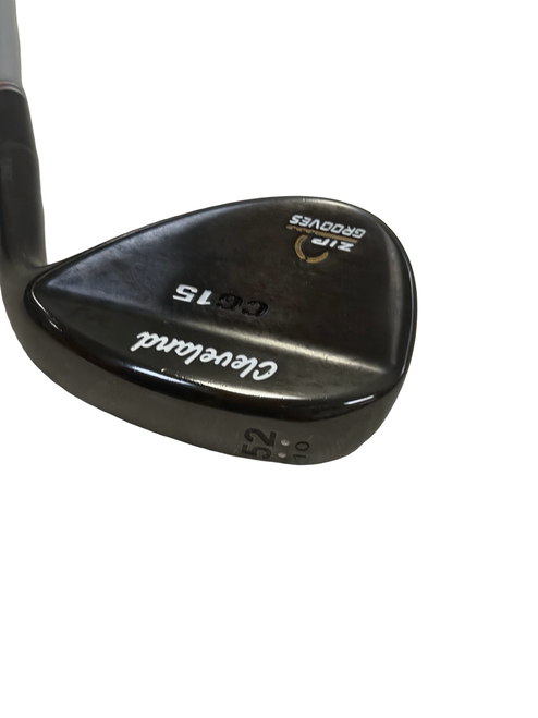 Vist Large View of Product Image Which is Used Cleveland CG15 ZIP GROOVES Black Pearl 10deg bounce Golf Wedge Mens RH 52 Degree 35.75"