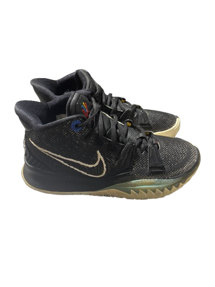 Vist Large View of Product Image Which is Used Nike KYRIE 7 BROOKLYN JNR 5.0 Basketball Shoes Y Black Junior 05