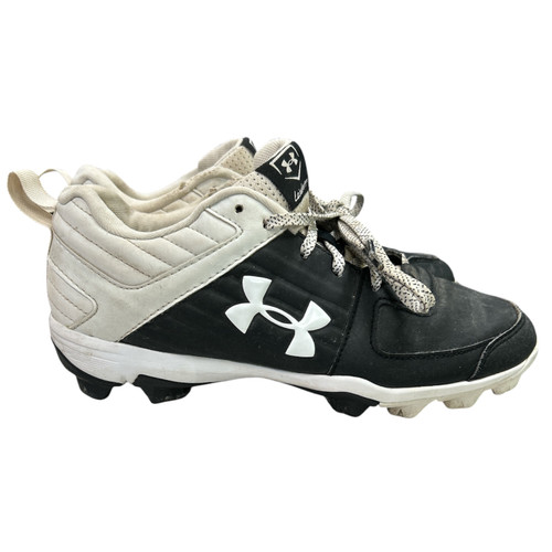 Vist Large View of Product Image Which is Used Under Armour BASEBALL BB/SB Cleats Black And White Junior 05