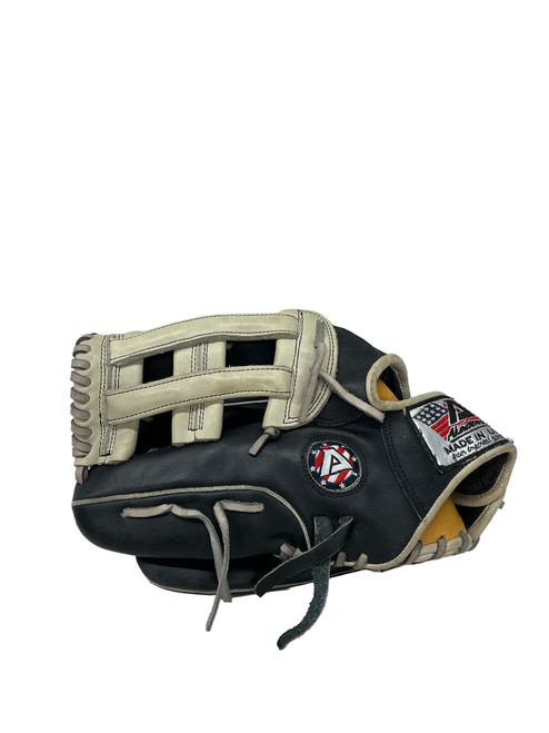 Vist Large View of Product Image Which is Used Akadema USA134 BB/SB Glove LH Throw Black 12 3/4"