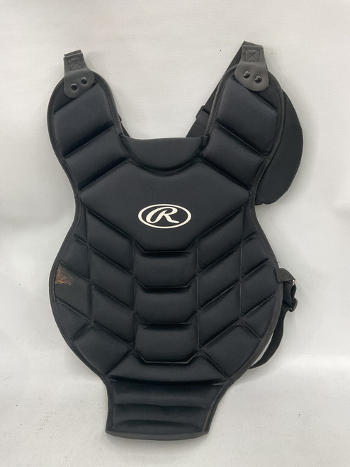 Vist Large View of Product Image Which is Used Rawlings RAWLINGS CHEST PROTECTOR Catchers Chest Protector Black Youth