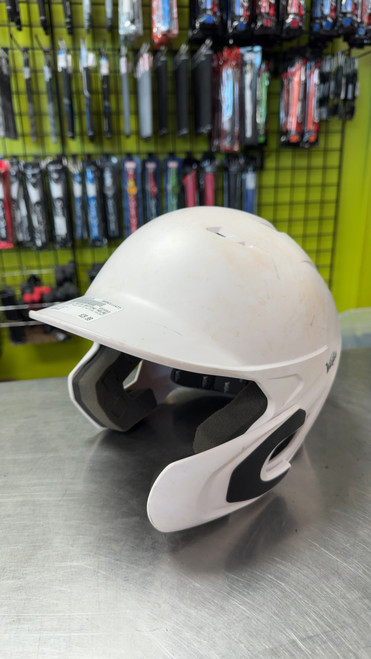 Vist Large View of Product Image Which is Used Victus WHITE BATTING HELMET Batting Helmet w/Mask White LG
