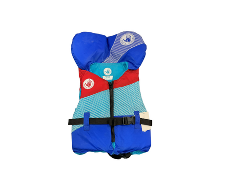 Vist Large View of Product Image Which is Used Body Glove Youth PFD Royal Blue And Red SM