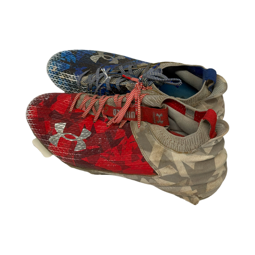 Vist Large View of Product Image Which is Used Under Armour Adult FB Cleats White Senior 11
