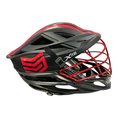 Vist Large View of Product Image Which is Used Cascade XRS PRO Lacrosse Helmet Black Fits all