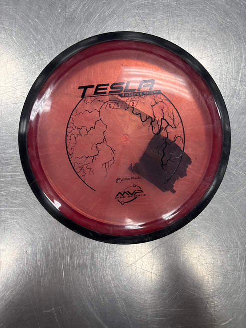 Vist Large View of Product Image Which is Used MVP PROTON TESLA Disc Golf Driver Maroon