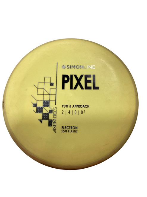 Vist Large View of Product Image Which is Used Axiom SIMON LINE PIXEL Disc Golf Putter Yellow