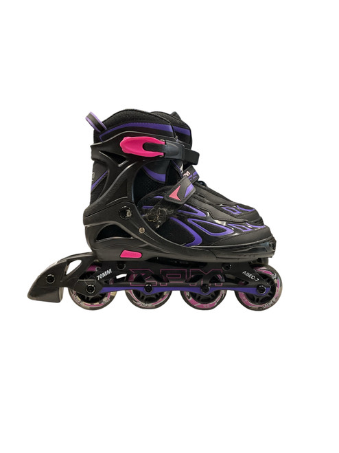Vist Large View of Product Image Which is Used ZPM SPORTS ADJ SZ 1-4 Junior Rec Fitness Skates Black Adjustable