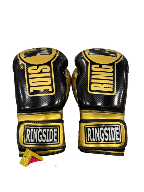 Vist Large View of Product Image Which is Used Ringside Boxing Gloves Black And Gold Senior
