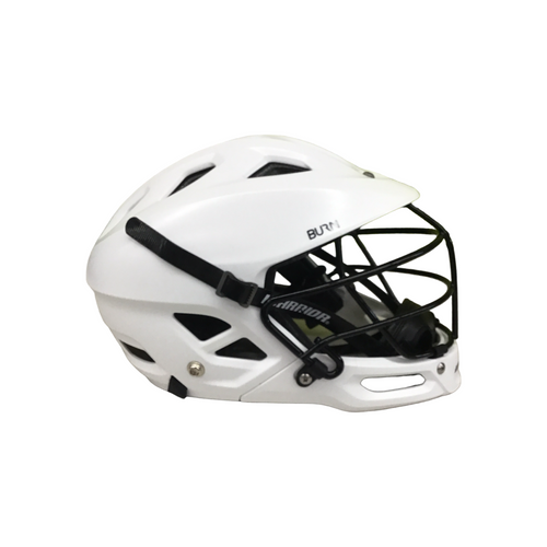 Vist Large View of Product Image Which is Used Warrior BURN JR Lacrosse Helmet White One Size