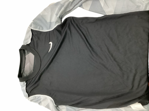 Vist Large View of Product Image Which is Used Nike DRI-FIT GOALIE JERSEY Soccer Goalie Top Adt Black SM