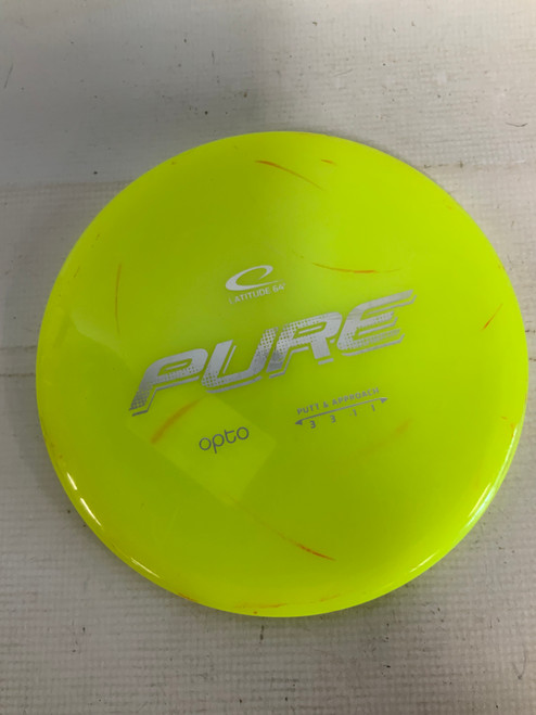 Vist Large View of Product Image Which is Used Latitude 64 PURE OPTO Disc Golf Putter Yellow 176g